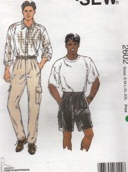 2602 MR Kwik Sew FRONT TUCK PANTS, SHORTS CARGO OR NOT PATTERN S-XXL